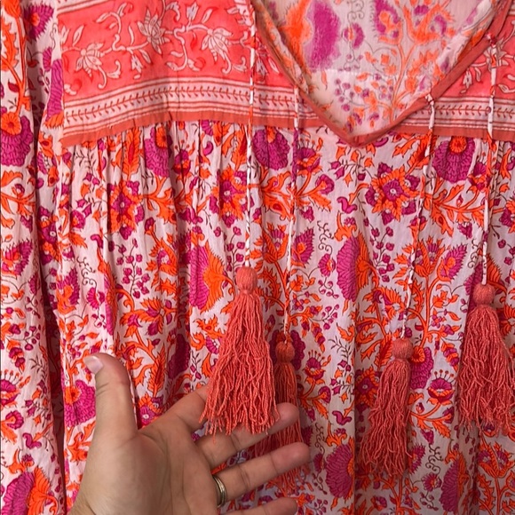 SZ Blockprints Indian Cotton Dress Size M - Picture 6 of 7